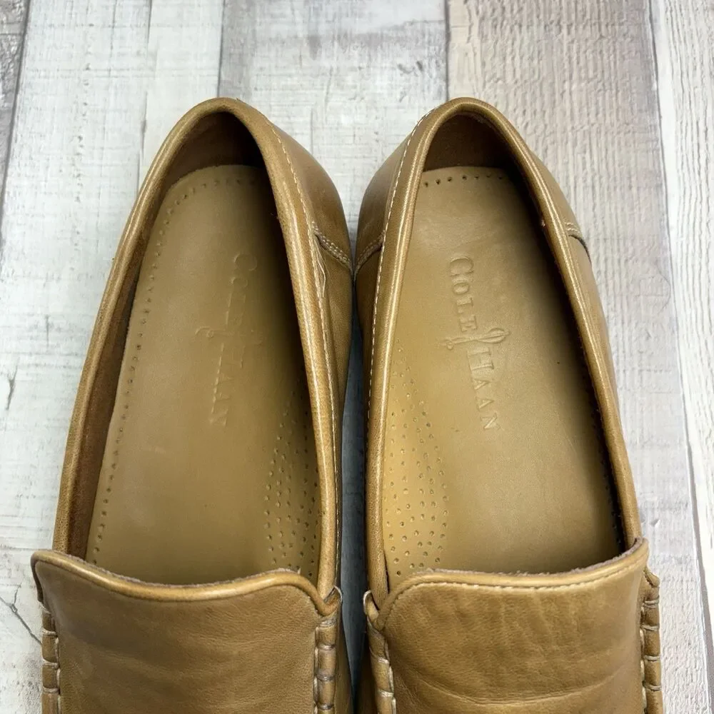 Cole Haan Venetian Men's Size 9.5 Slip On Loafers Leather Moc Shoes Light Brown